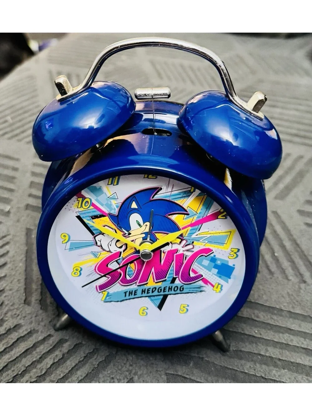 Sega-Sonic the Hedgehog Bedside Alarm Clock ~ 6.5 Inch X 4.5 Inch-Vintage